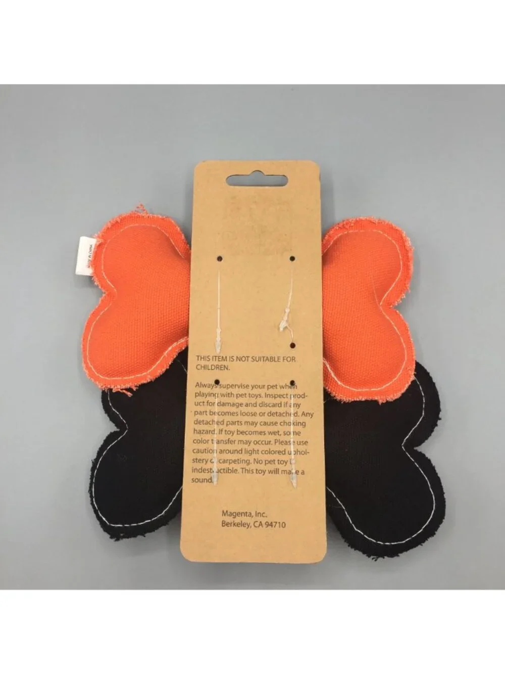 Rae Dunn Halloween Dog Bone Toy Squeaker Black Spooky Boo